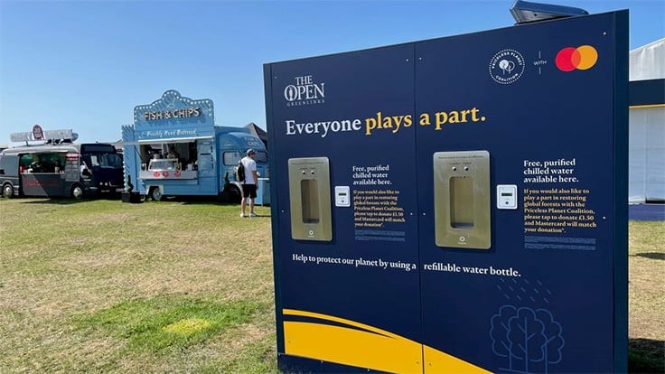 Free water stations, refillable bottles enhance sustainability efforts at The 149th Open