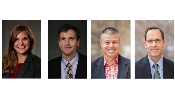 Pictured from left: Kayla Brugman, Mike Hirvela, Peter Farno and John Wendorf.