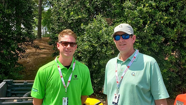 Quail Hollow Club superintendent Shane Omann and director of green and grounds Keith Wood.