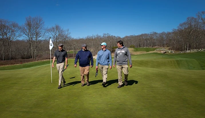 Shelter Harbor superintendent Mike Dachowski, second from left, with assisants Greg Hunkins, Cody Woods and Victor Faconti.