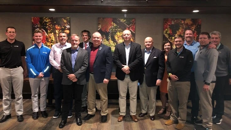 Members of the Golf Course Industry team gathered for a group dinner Monday, Jan. 27 in Orlando.