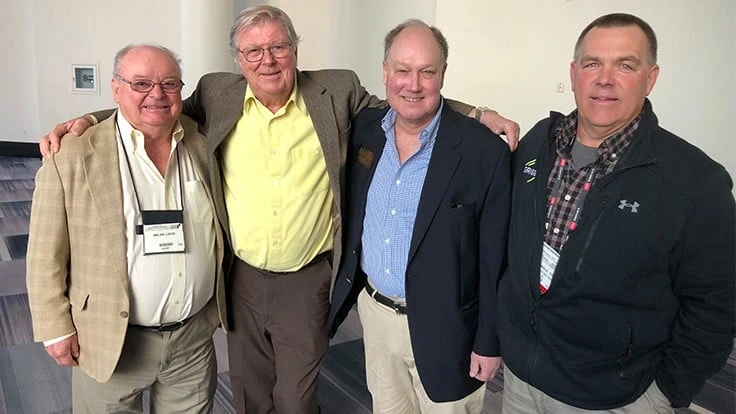 Mel Lucas Jr. Don Hearn, William Morton and Stephen Tibbels are regular attendees of the New England Regional Turfgrass Foundation Conference & Show.
