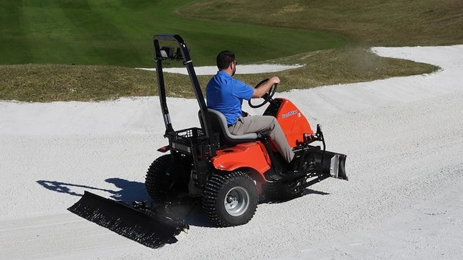 Smithco introduces electric-powered bunker rake - Golf Course Industry