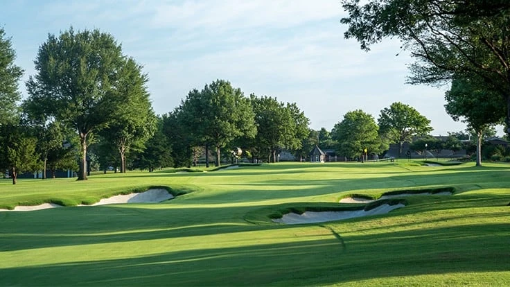 The 18th hole at Oklahoma City Golf & Country Club.