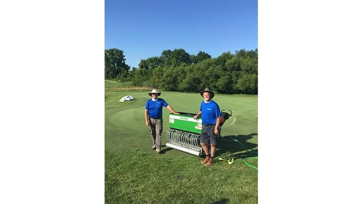DryJect President John Paddock and new franchisee Jim Naudet.