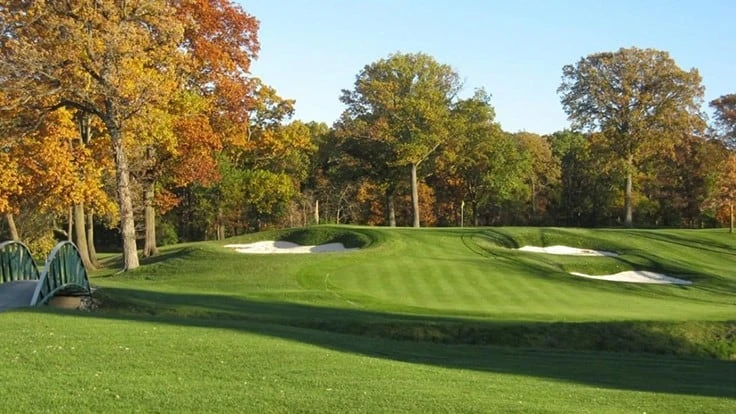The third green on the North Course at Olympia Fields Country Club.