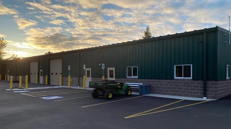 The new maintenance facility at Monroe Golf Club in Pittsford, New York. 