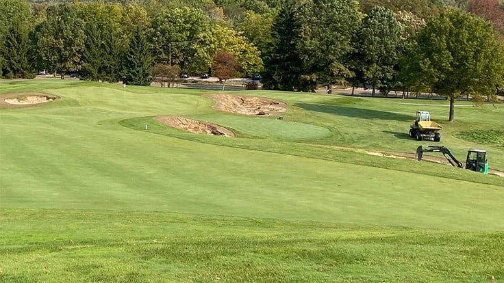 A bunker enhancement project commenced earlier this month on the Fazio Course at Firestone Country Club.