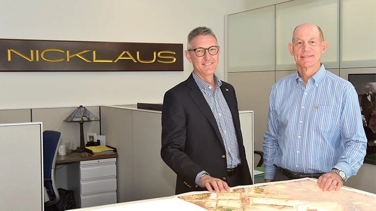 BallenIsles Country Club general manager and COO Ryan Walls (left) with Paul Stringer, President of Nicklaus Design.