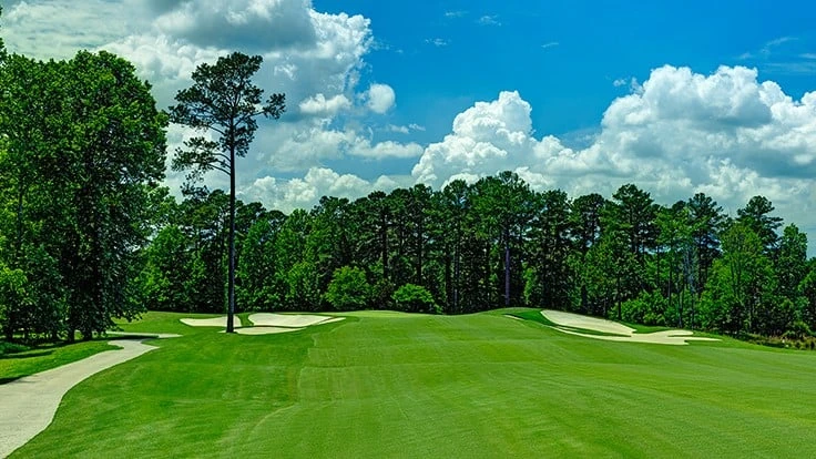 The seventh hole on the Champions Retreat Island nine. The Georgia club hosts the first two rounds of the Augusta National Women's Amateur.