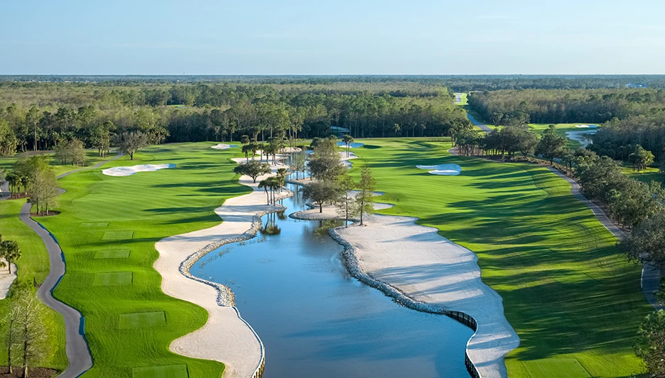 The first and 10th holes on the Cypress Course at Bonita Bay Club. The club is embarking on a renovation of its Sabal Course.