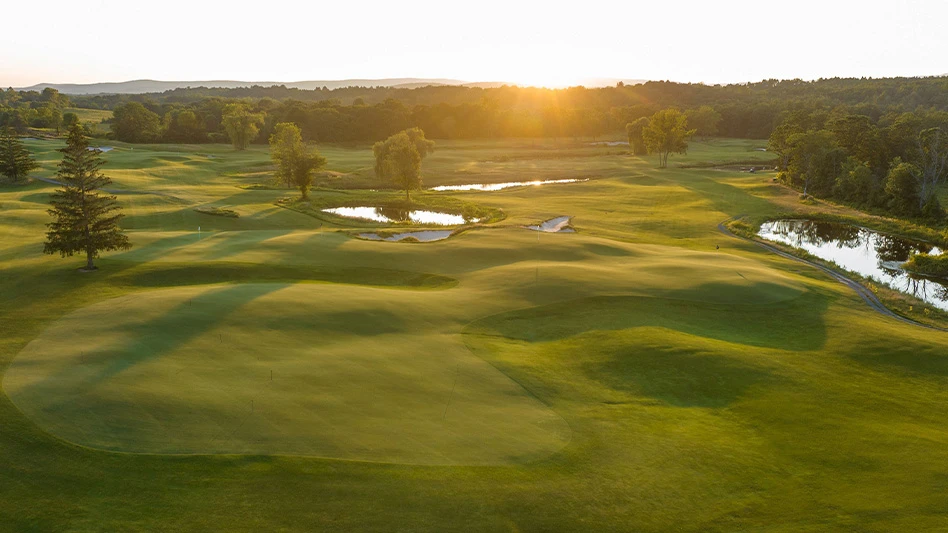 INNESS Golf at sunset.