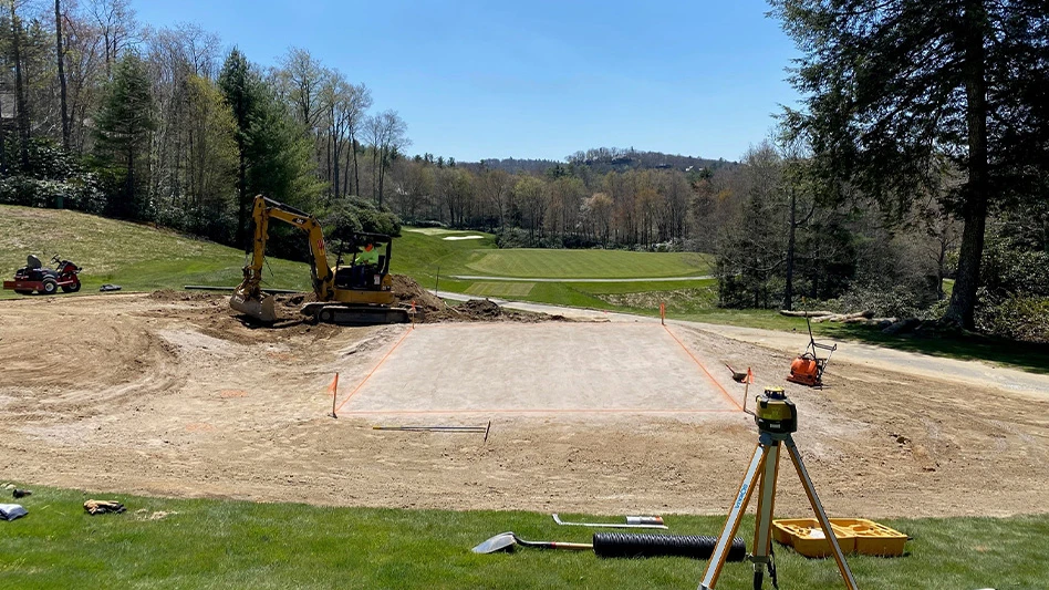 Construction work at Cullasaja Club in Highlands, North Carolina.