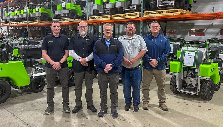 Brent Mills, center, with fellow Steel Green co-founders (from left) Michael Floyd, Scot Jones, Craig Conyer and Matt Smith.