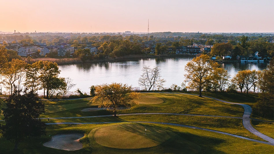 Sparrows Point Country Club at sunset.