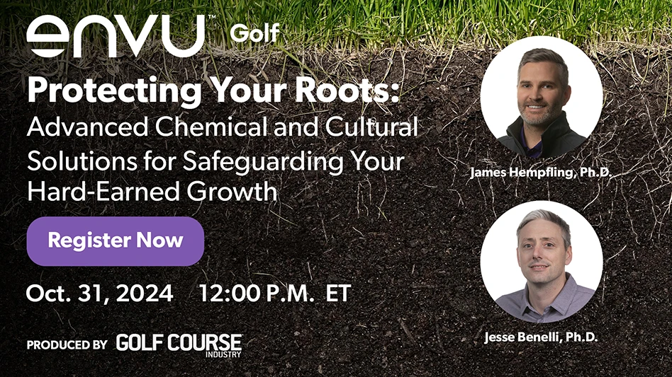 A promo image for Envu's Protect Your Roots webinar.