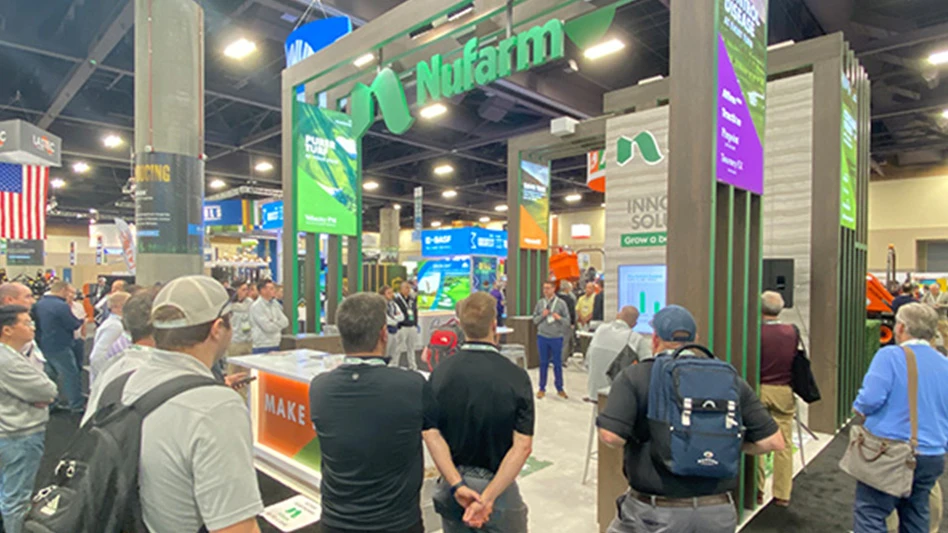 GCSAA Conference and Trade Show attendees at the Nufarm booth.