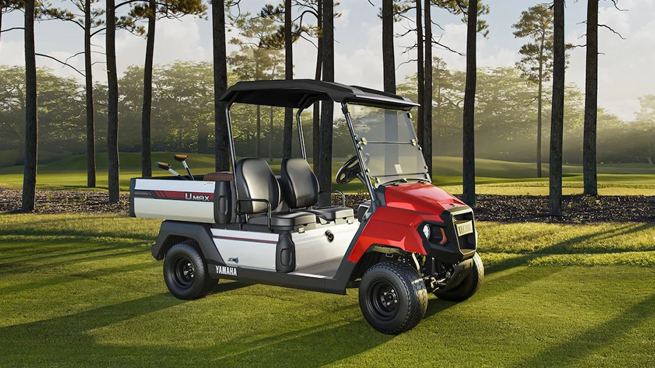 The Yamaha UMAX Li PCS golf car.