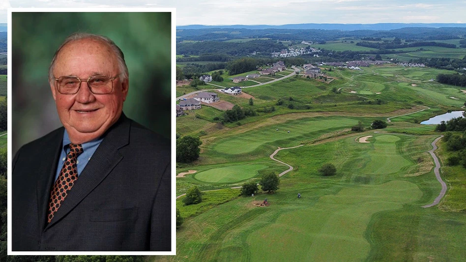 Tom Tanto next to Totteridge Golf Course, which he opened in 2001.