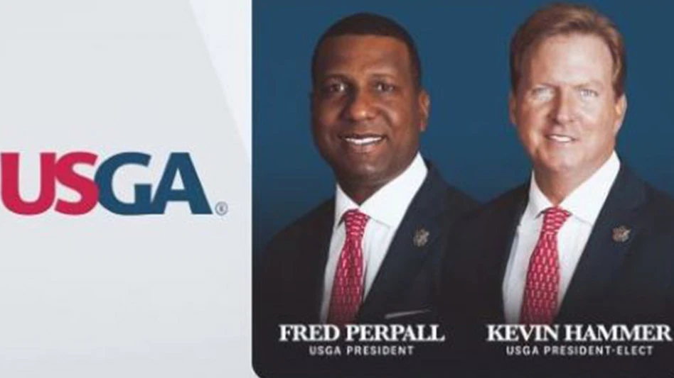 USGA president Fred Perpall and president-elect Kevin Hammer.