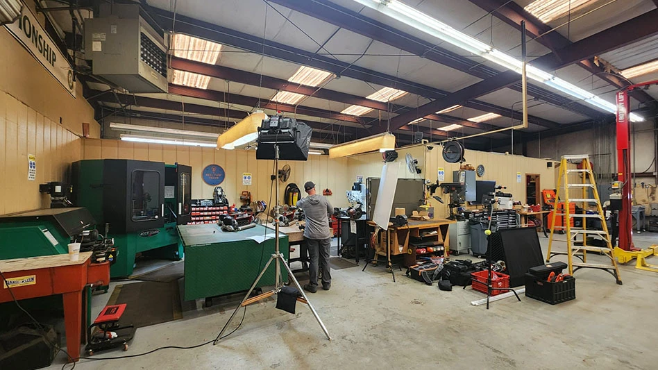 Industry pro Trent Manning and his team prepare for filming.