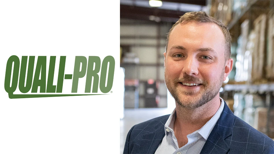 Dr. Nathan Nordstedt next to the Quali-Pro logo