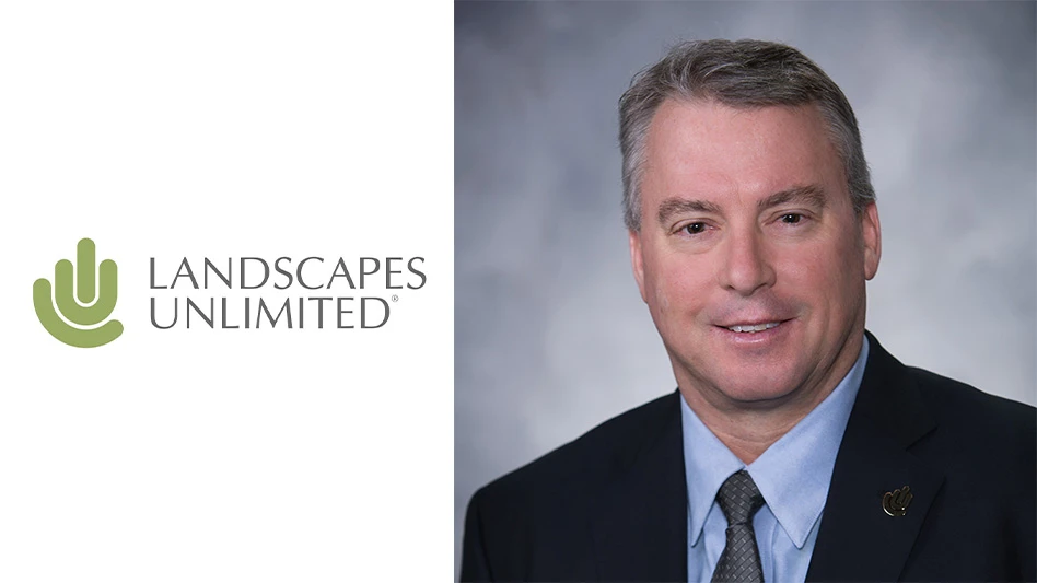 Ty Arndt next to the Landscapes Unlimited logo.