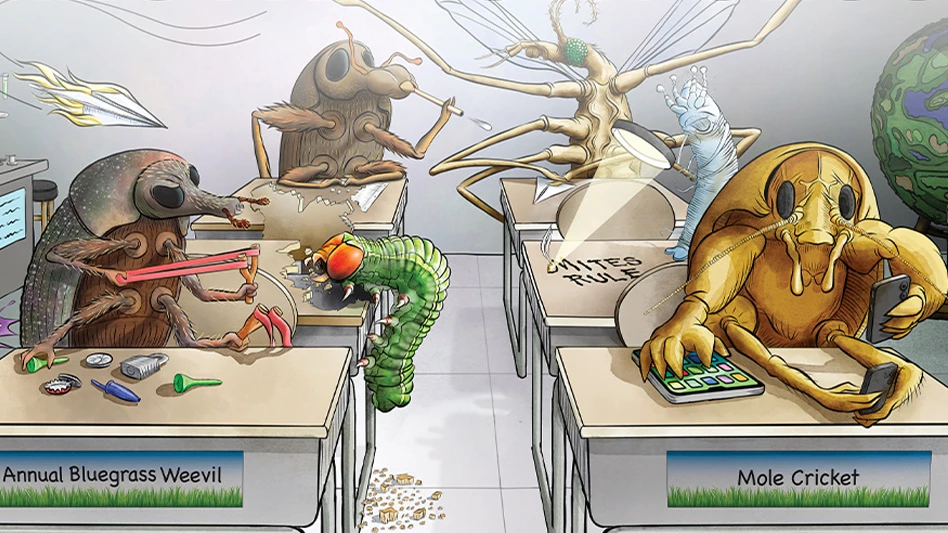 Syngenta Atexzo illustration of bugs in a classroom