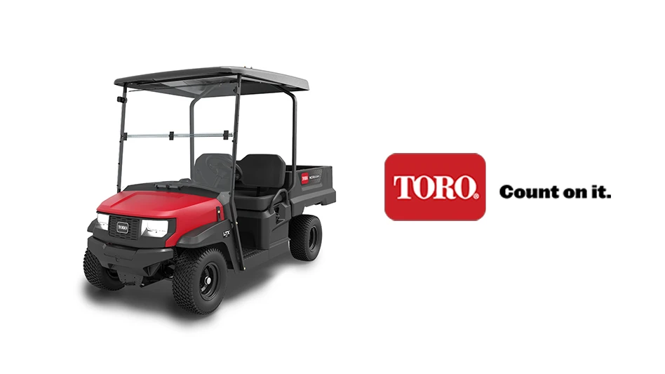 Workman LTX Utility Vehicle and Toro logo