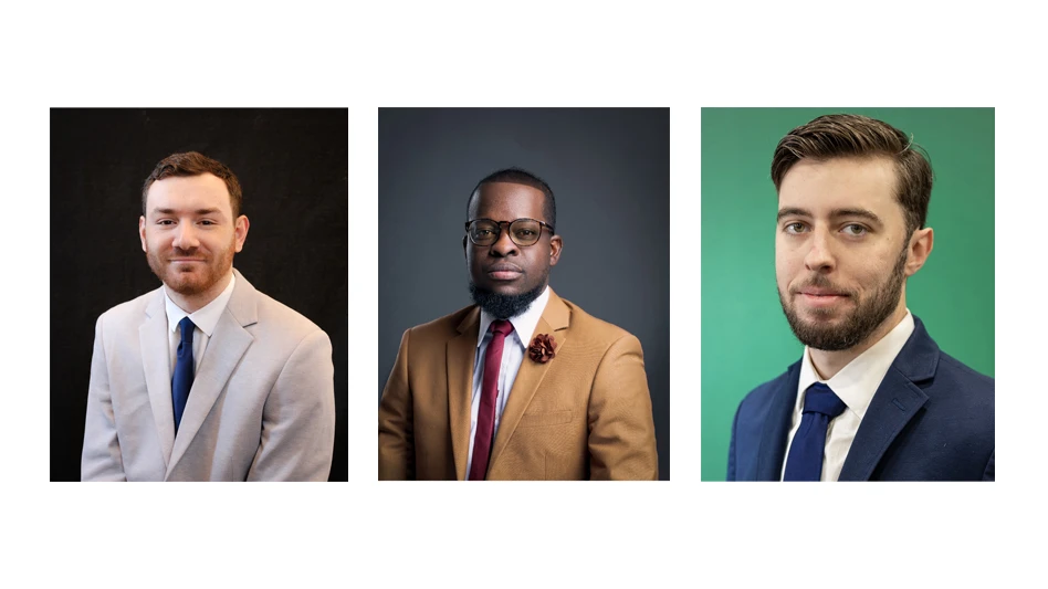 Michael Battaglia (left), Mikerly Joseph (middle) and Zachary Newsome (right)